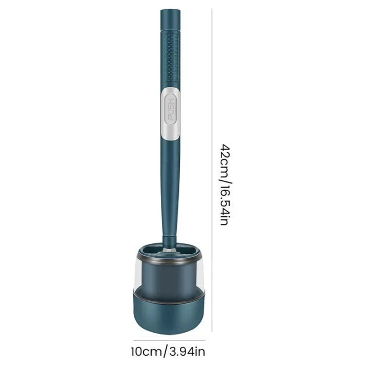 CleanFlush Cepillo de Silicona Flexible para Inodoro con Mango Largo y Colgante de Pared sin Perforación para el Hogar - [PROMOCIÓN DISPONIBLE SOLO HOY]