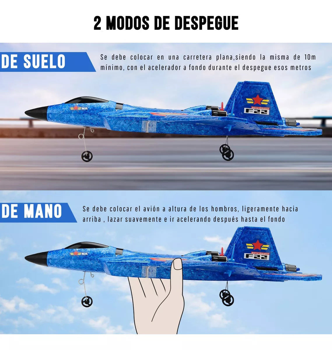 FlyCombat Avión Teledirigido Indestructible - [PROMOCIÓN DISPONIBLE SOLO HOY]