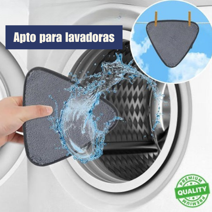 FácilMop - Fregona autoescurrible, limpia sin esfuerzo + Cepillo Giratorio GRATIS